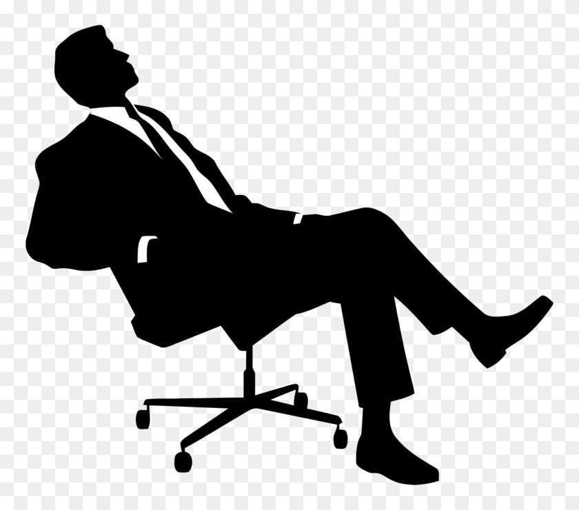 1173x1024 Work Man Sitting - Boss Clipart