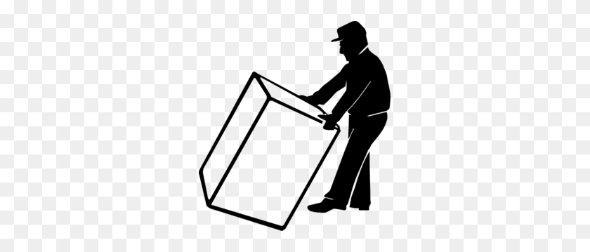 273x299 Worker Moving Crate Clip Art - Movers Clipart