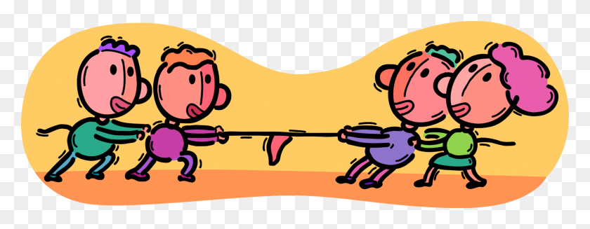 2039x700 Workers In Tug Of War Competition - Tug Of War Clipart