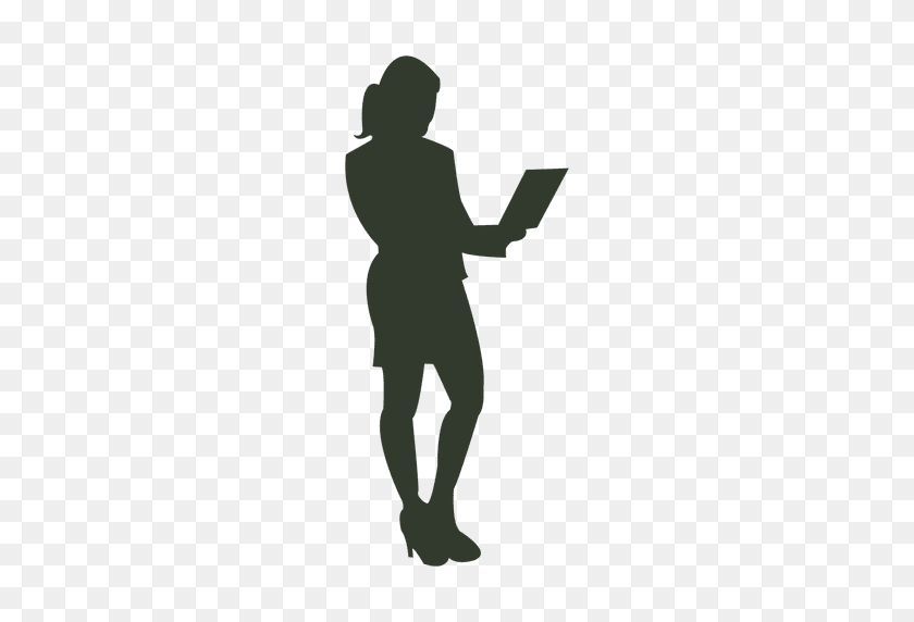 512x512 Working Woman Silhouette Notebook - Notebook PNG