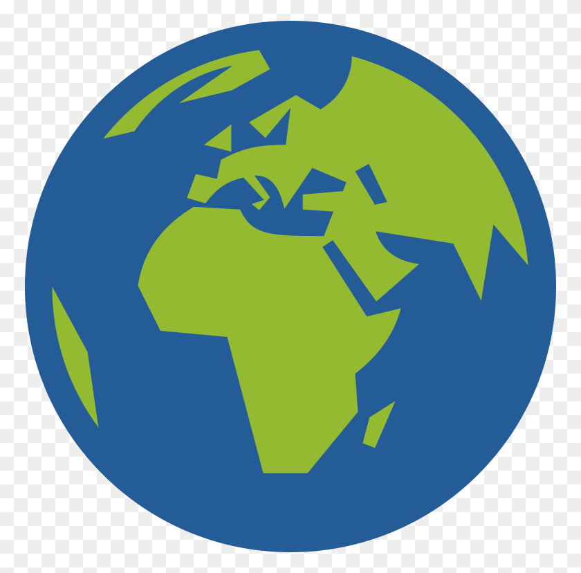 768x768 Мировой Клипарт Глобус Лицом К Европе И Африке Бесплатный Клип - Вокруг Света Клипарт