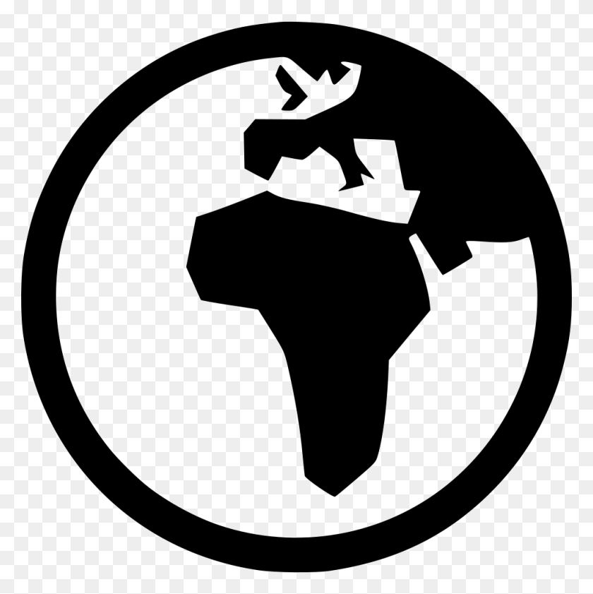 980x982 Мир Земля Глобус Планета Планетарная Европа Африка Значок Png Бесплатно - Силуэт Африки Png
