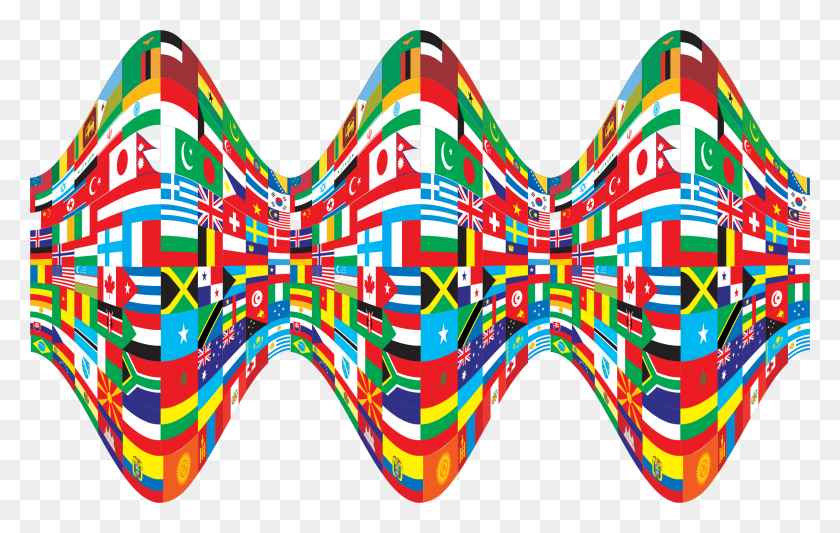 2332x1416 Iconos De Variación De Perspectiva De Banderas Del Mundo Png - Banderas Del Mundo Png