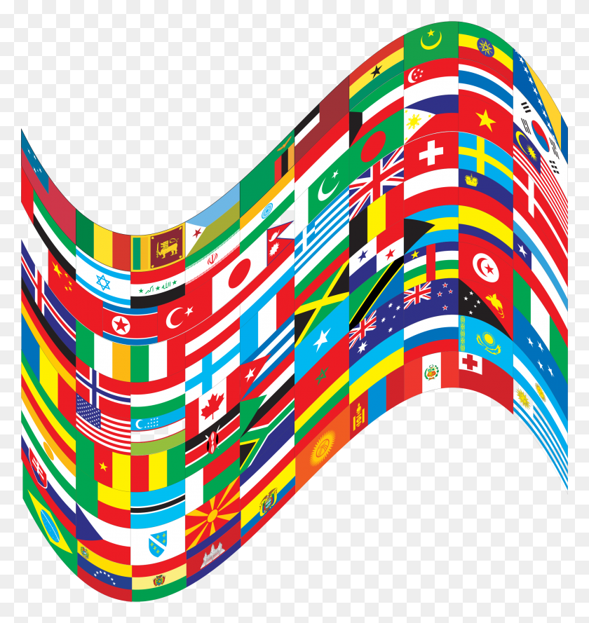 2188x2326 World Flags Wavy Icons Png - World Flags PNG