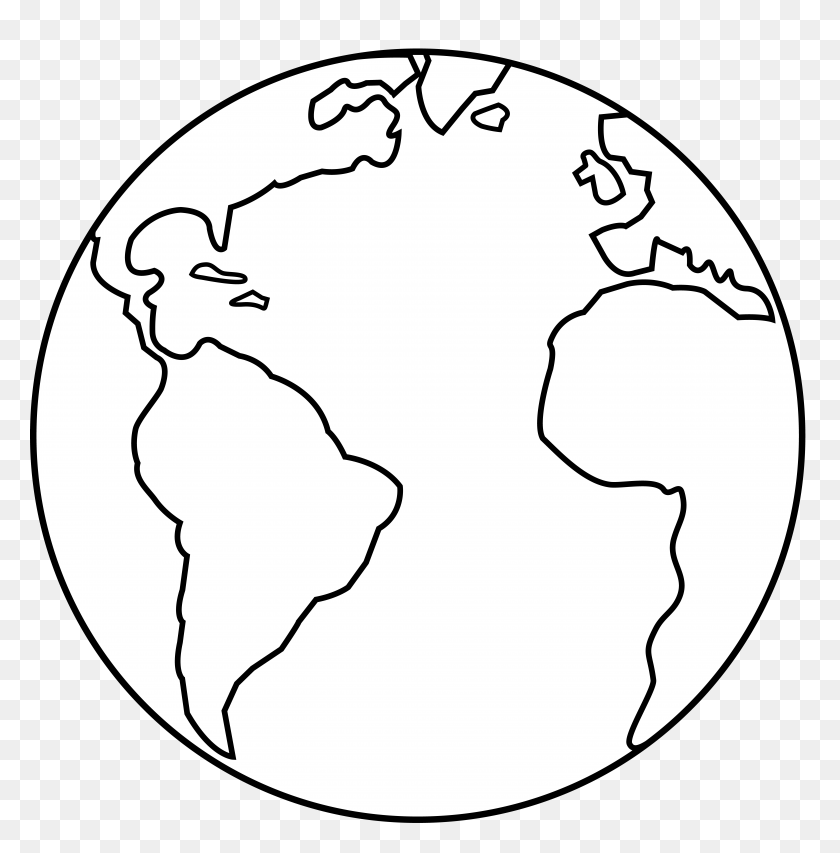 8031x8174 Карта Мира Черно-Белый Клипарт - Карта Мира Клипарт Черный И Белый