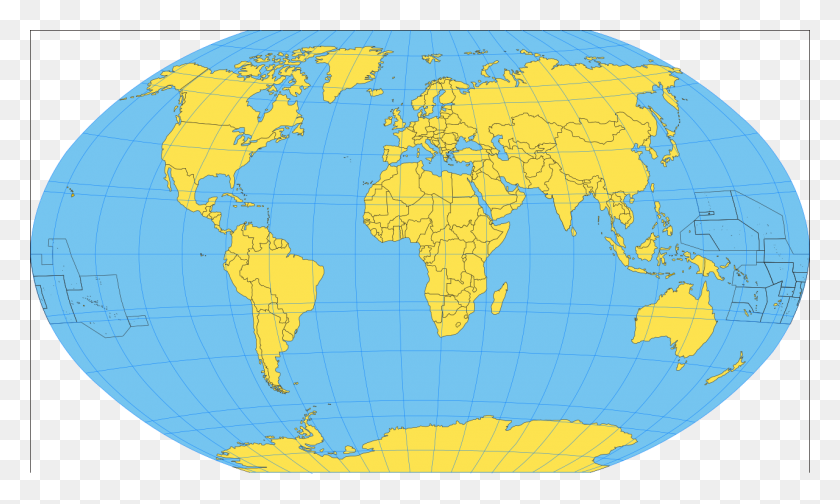 1280x730 World Map Blank - Mapa Mundi PNG