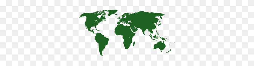 320x158 World Map Green - World Map PNG