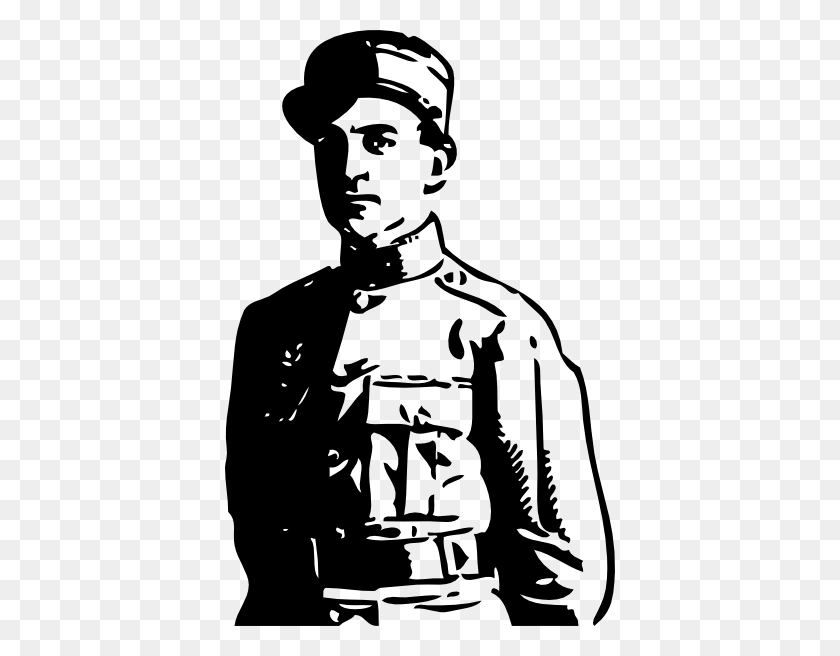 390x596 World War Officer Clip Art - Clipart Officer