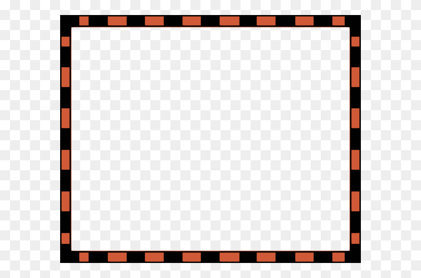 600x495 Worldlabel Com Border Orange Black X Clip Art Бесплатный Вектор - Клипарт С Солнечной Границей
