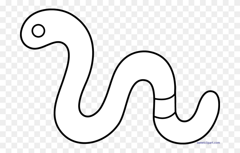 700x476 Worm Lineart Clip Art - Snake Black And White Clipart
