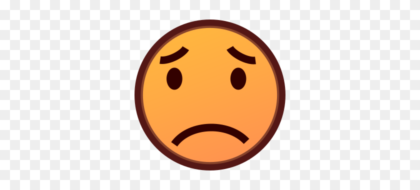 320x320 Worried Emojidex - Worried Emoji PNG