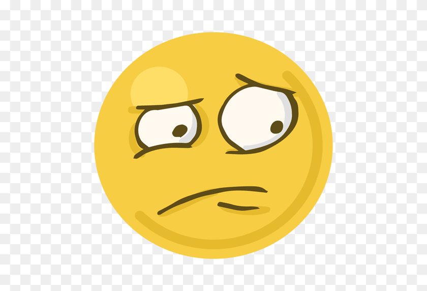512x512 Worried Face Emoji - Sad Face Emoji PNG