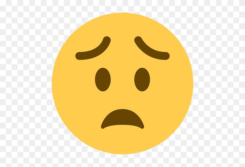 512x512 Worried Face Emoji For Facebook, Email Sms Id Emoji - Worried Emoji PNG