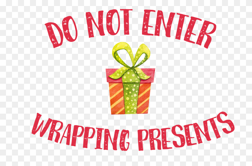 1310x832 Wrapping Room Door Sign Crafting In The Rain - Christmas Gift Tag Clipart