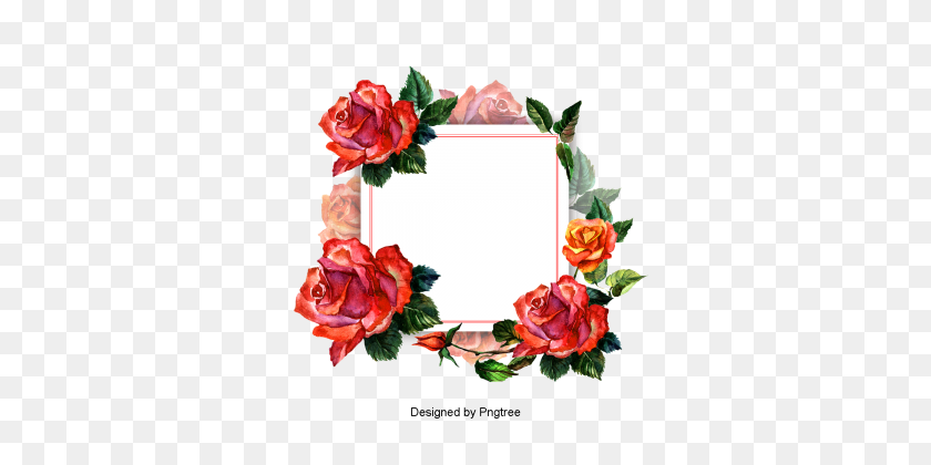 360x360 Wreath Border Png, Vectors, And Clipart For Free Download - Flower Border PNG