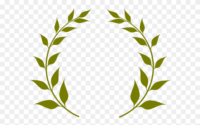 600x466 Wreath Clipart Olive Branch - Decomposer Clipart