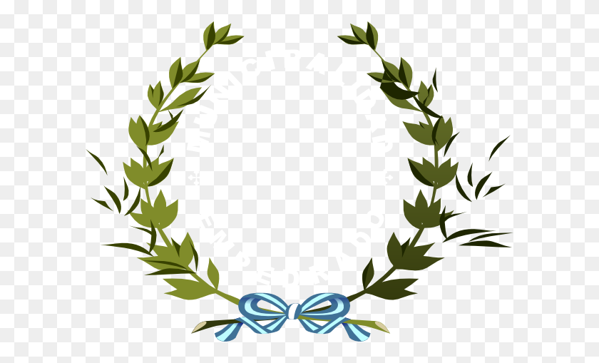600x449 Wreath With Ribbon Png Clip Arts For Web - Leaf Wreath Clipart