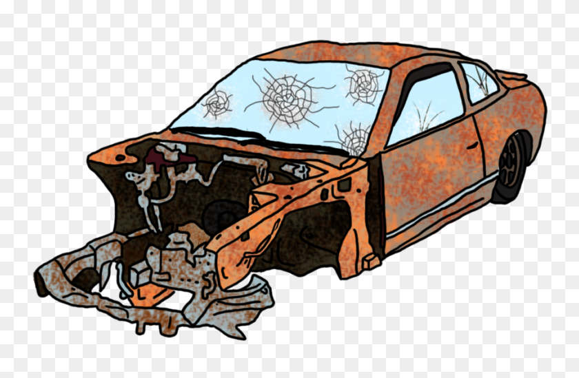 900x565 Wrecked Car Clip Art - Broken Car Clipart