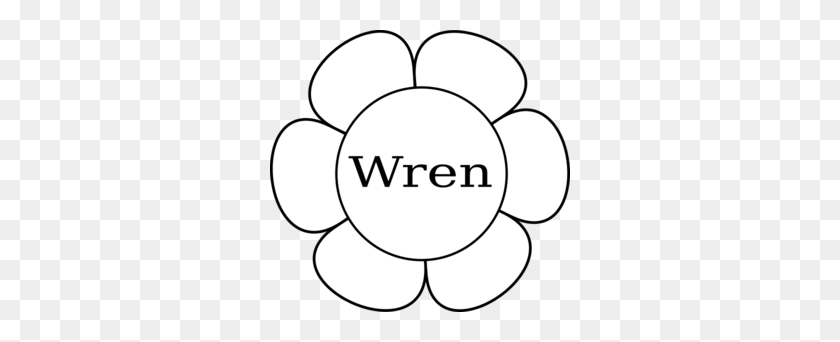 300x282 Wren Window Flower Clip Art - Wren Clipart