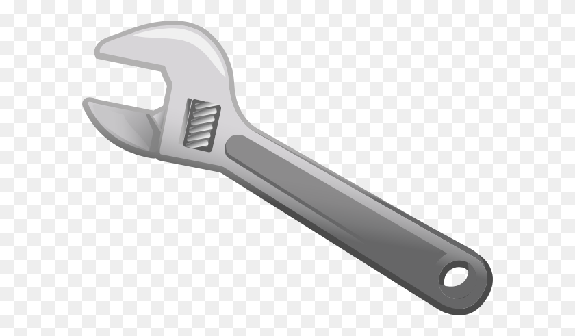 600x431 Wrench Clip Art - Pipe Wrench PNG