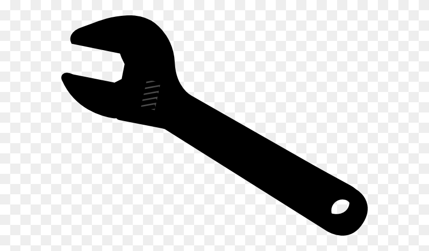 600x431 Wrench Clipart - Screwdriver Clipart Black And White