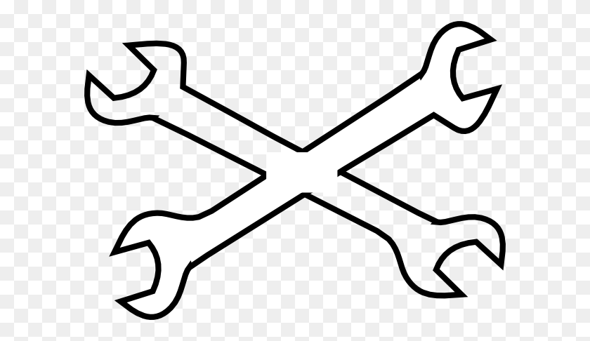 600x426 Wrench Clipart Cross - Cross Outline Clipart