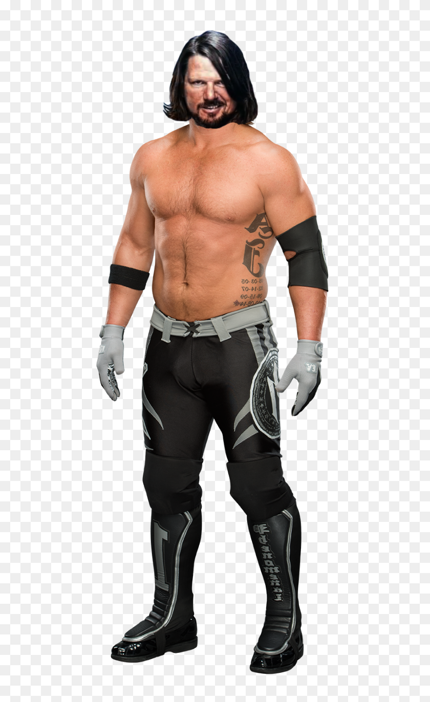 737x1312 Wrestling Renders Backgrounds Aj Styles - Bobby Roode PNG