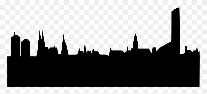2400x991 Wroclaw Skyline Icons Png - Skyline PNG