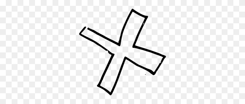 298x297 X Крест Продукт Картинки - Бесплатный Крест Черно-Белый Клипарт