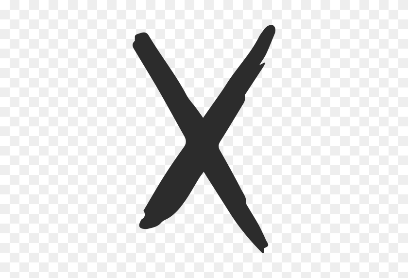512x512 X Cross Scribble Icon - Upside Down Cross PNG