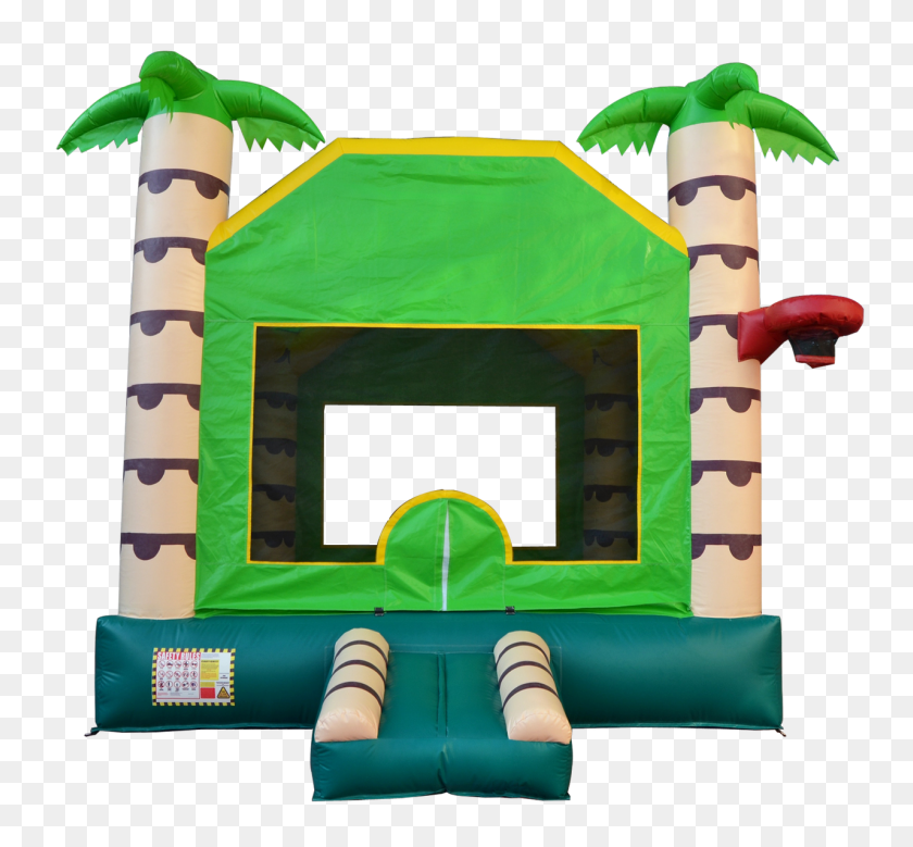 1280x1180 X Tropical Bounce House - Bounce House Clip Art