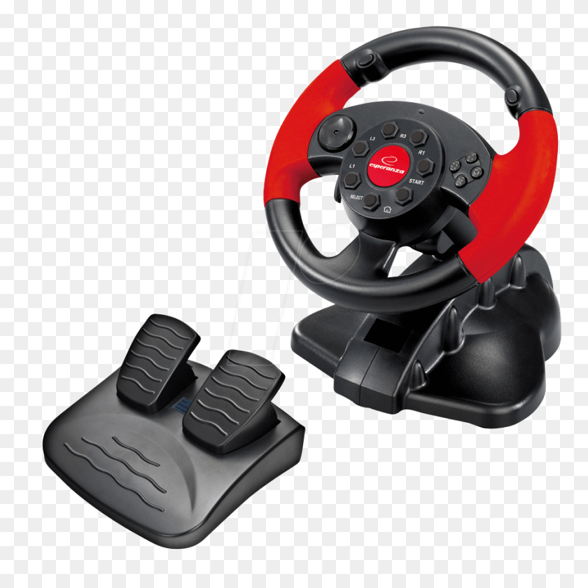 900x901 Xl High Octane Steering Wheel With Pedals, For Pc - Ps2 PNG