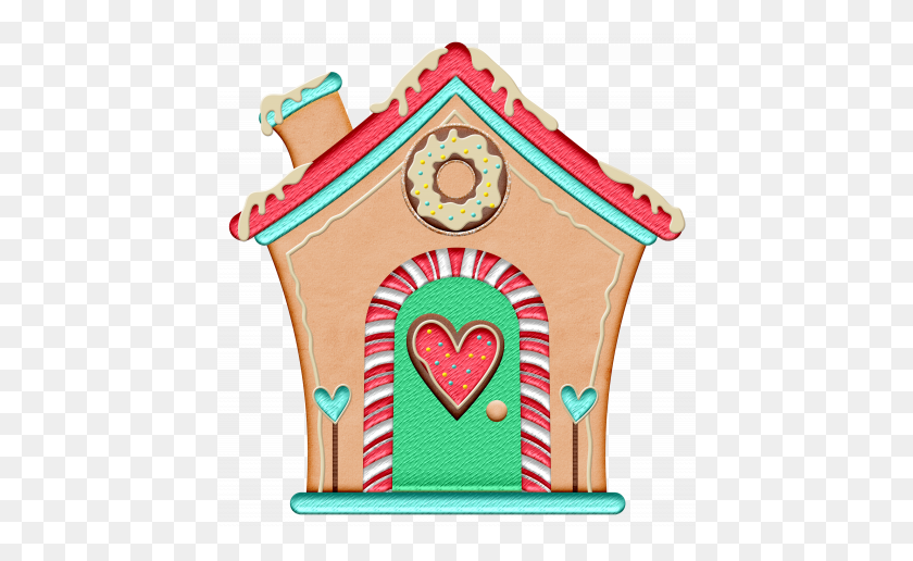 456x456 Xmas Gingerbread House Graphic - Gingerbread House Clip Art