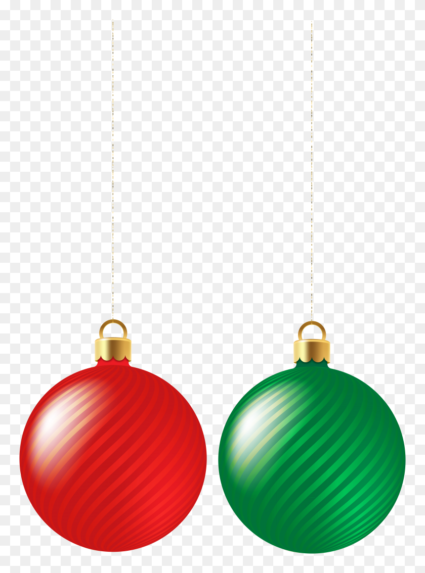 5808x8000 Xmas Hanging Balls Green Red Clip Art Gallery - Earrings Clipart