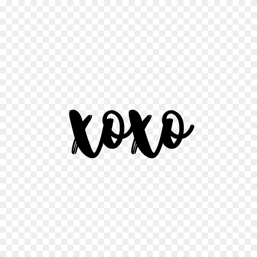 2048x2048 Xoxo Любовь Симпатичные Каллиграфия Искусство Курсивная Наклейка Freetoed - Каллиграфия Png
