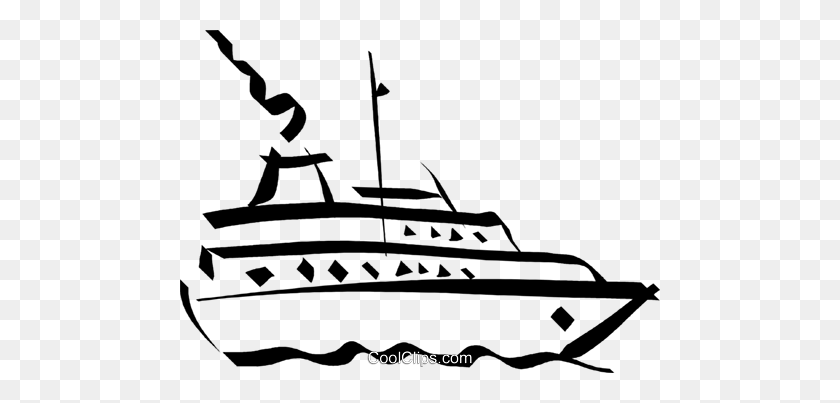 480x343 Yacht Royalty Free Vector Clip Art Illustration - Yacht Clipart