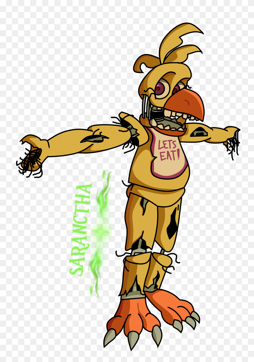 2006x2926 Y'all Mind If I T Pose Withered Chica Fivenightsatfreddys - T Pose PNG