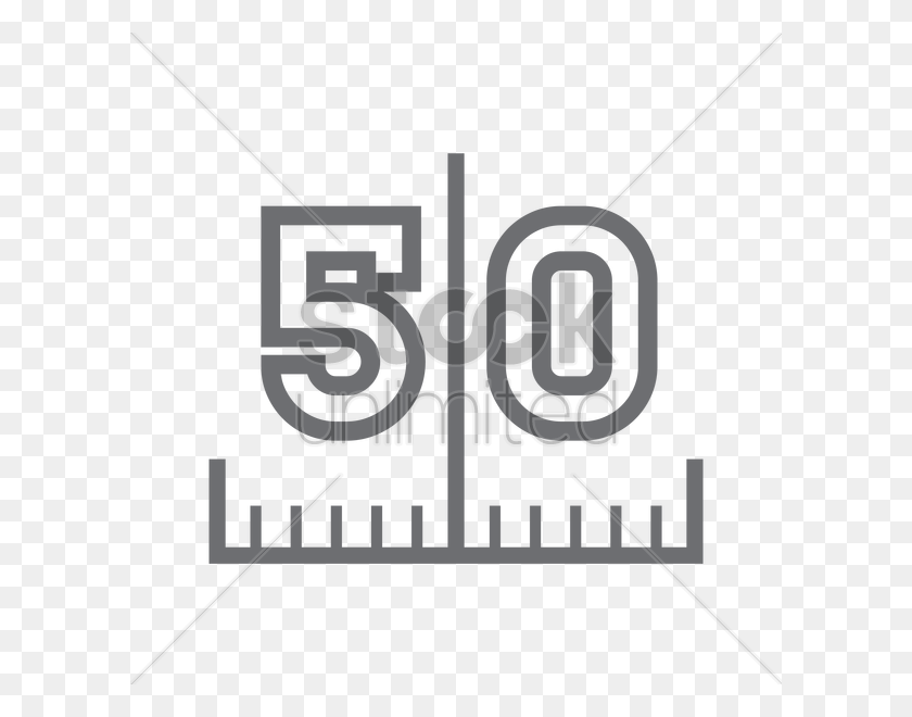 600x600 Yard Line On American Football Field Vector Image - Yard Sign Clip Art