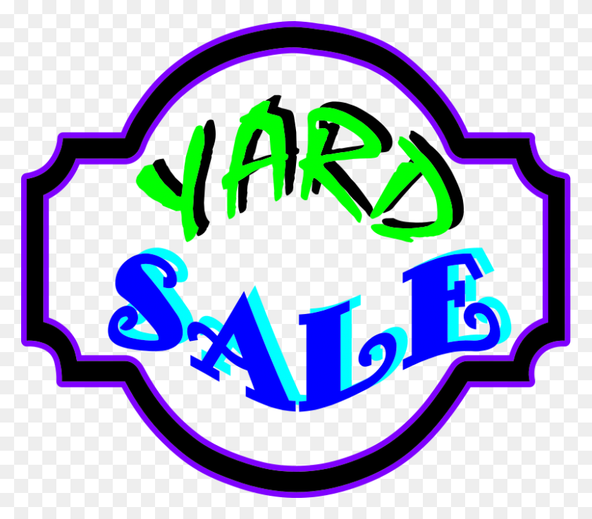 800x695 Yard Sale Sign Clip Art - 25 Cents Clipart
