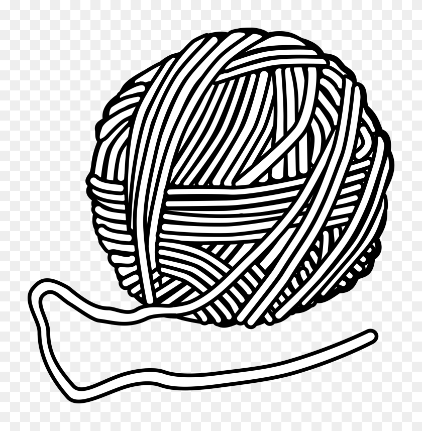 2345x2400 Yarn Png Black And White Transparent Yarn Black And White - Yarn PNG