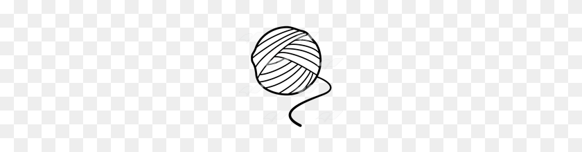 160x160 Yarn Png Black And White Transparent Yarn Black And White - Ball Clipart Black And White