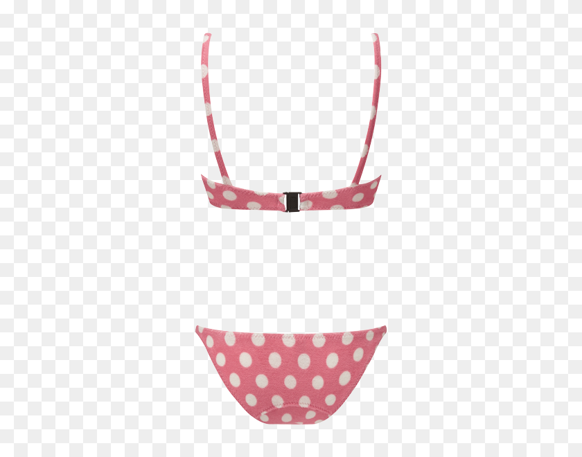 414x600 Yasmin Pink Polka Dot Terry Bikini Lisa Marie Fernandez - Lunares Png