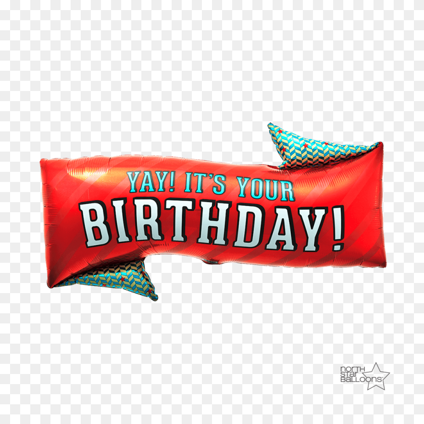 1000x1000 Yay Birthday Banner In Northstar Balloons - Birthday Banner PNG
