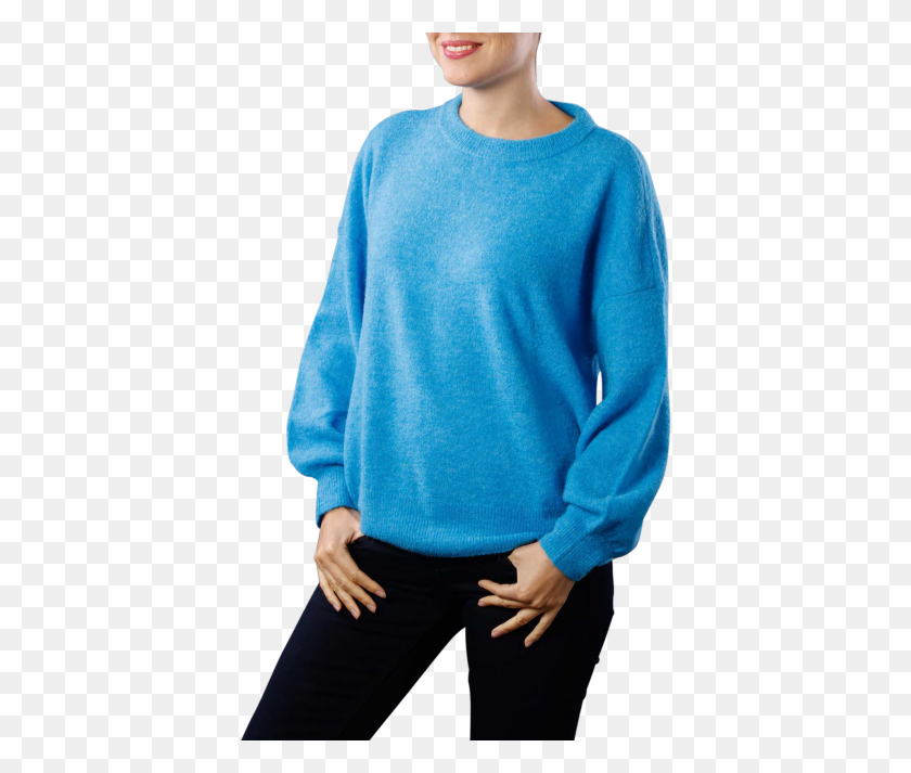 490x653 Yaya Bulky Knit Sweater Blue Lightning Free Shipping - Blue Lightning PNG