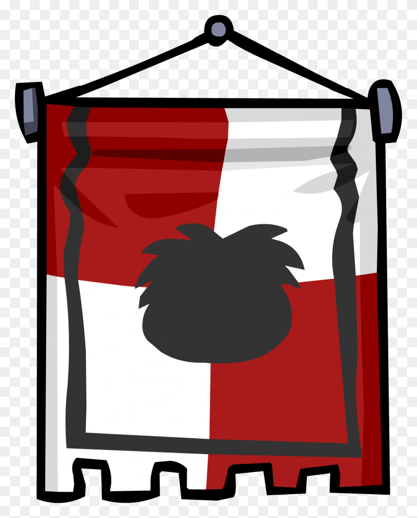 1511x1907 Ye Olde Red Banner Club Penguin Wiki Fandom Powered - Medieval Banner PNG