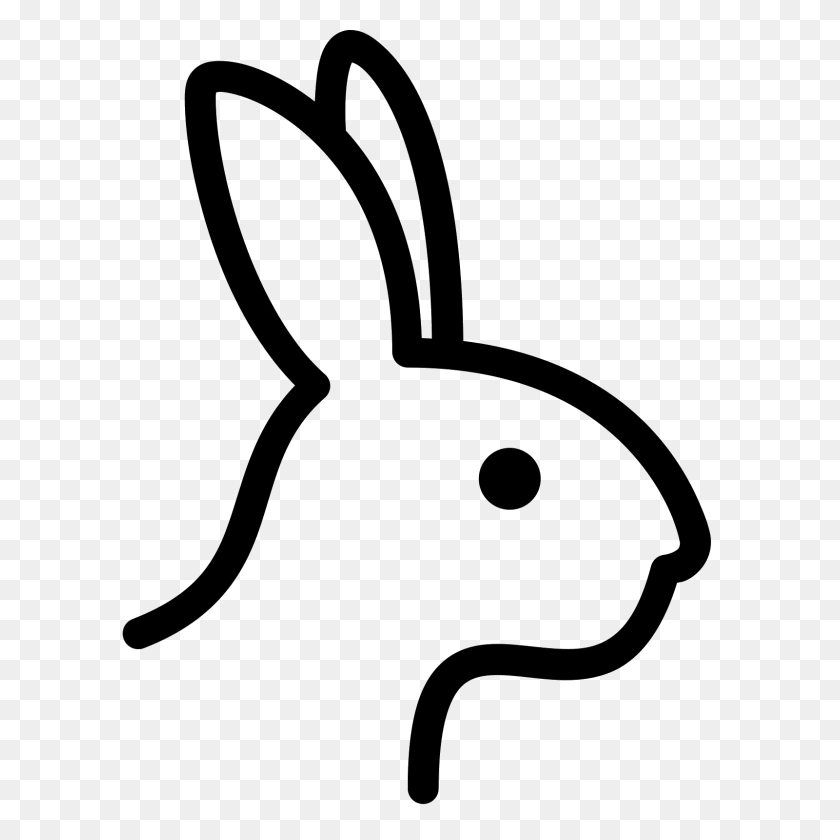 1600x1600 Значок Год Кролика - Белый Кролик Png