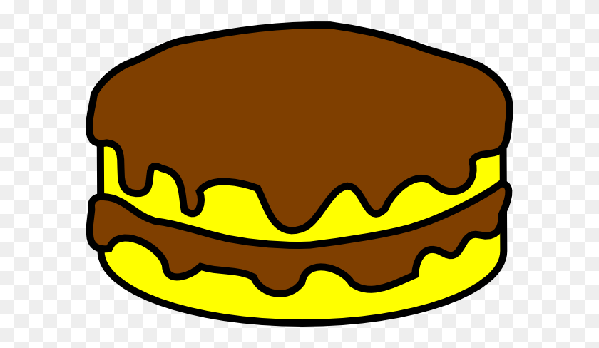 600x428 Желтый И Шоколадный Торт Картинки - Бутерброд С Мороженым Клипарт