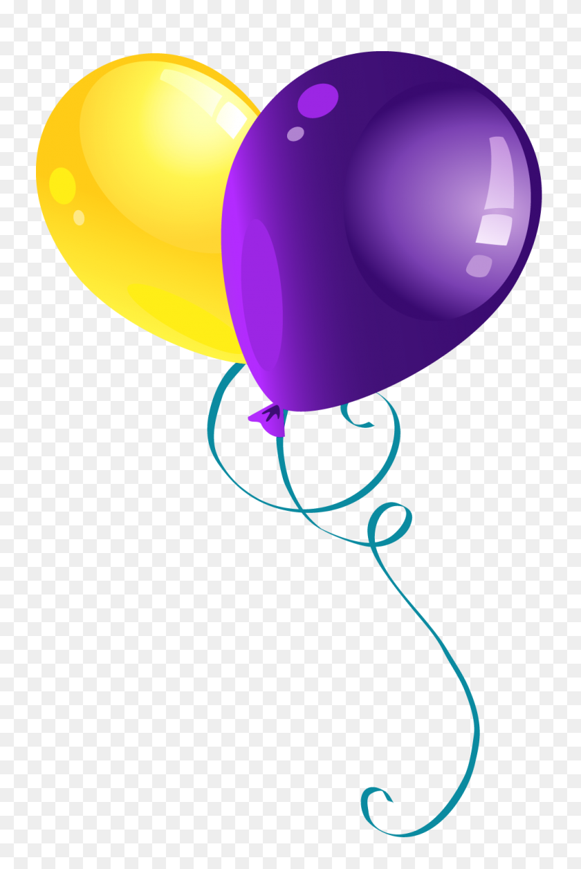 1027x1577 Yellow And Purple Balloons Png Clipart Gallery - Purple Border PNG