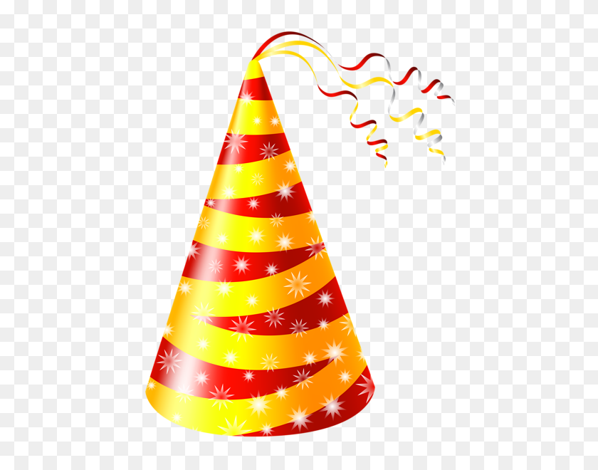 467x600 Yellow And Red Party Hat Png Clipart - Party Hat PNG