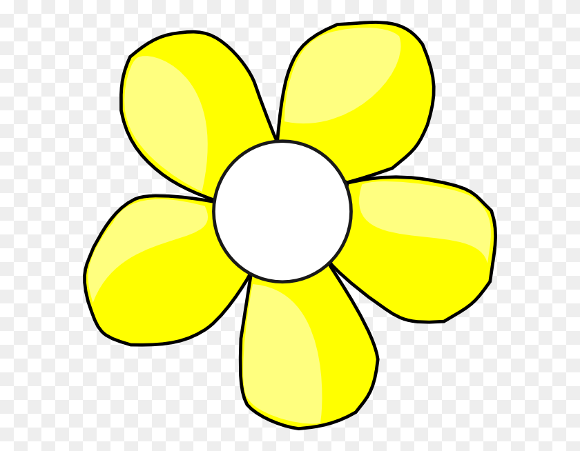 600x594 Yellow And White Daisy Clip Art - White Daisy Clipart